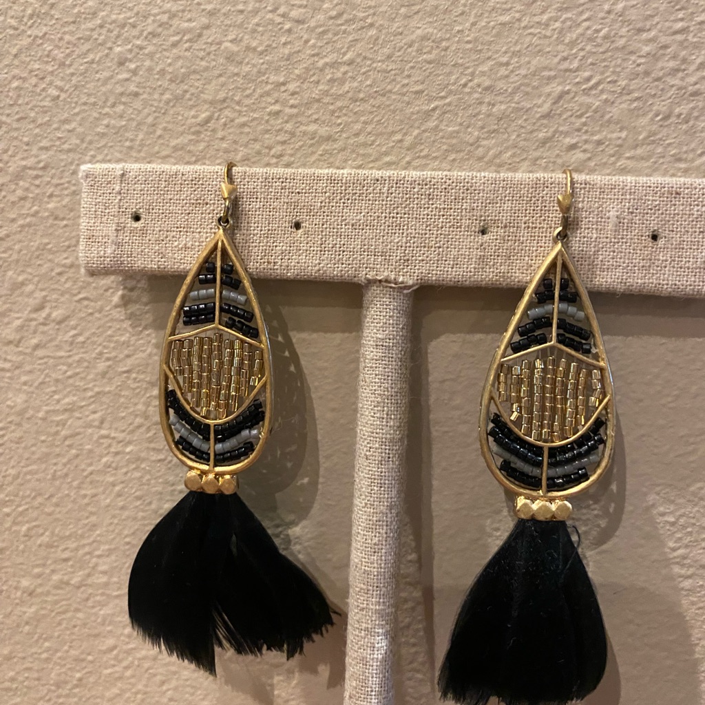 StellaDot Winston Feather Earrings 49$